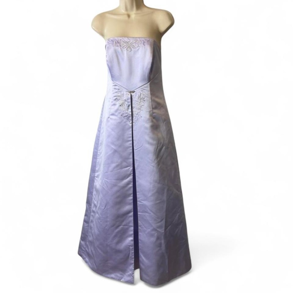 Vintage Y2K Michaelangelo Embroidered/Rhinestone Strapless Gown, Women's Size 10